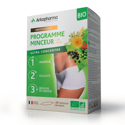 Arkopharma Arkofluides Minceur Bio 30 Ampoules Aide Perte de Poids