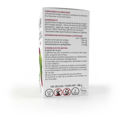 Arkopharma Arkogélules Ginkgo 150 Gélules - Boost Mémoire