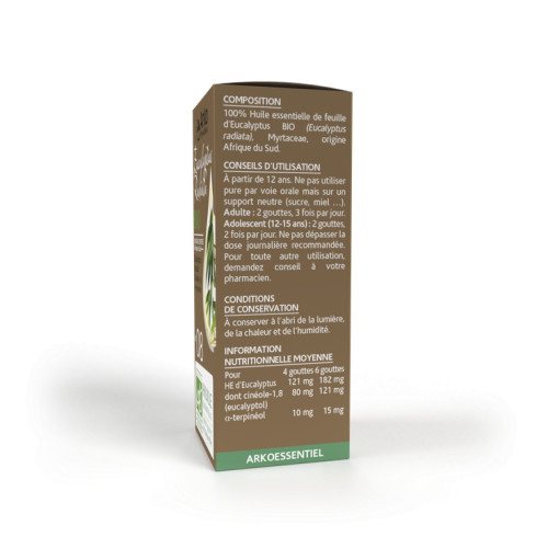 ARKOPHARMA Huile Essentielle Eucalyptus 10ml - Assainit et Stimule