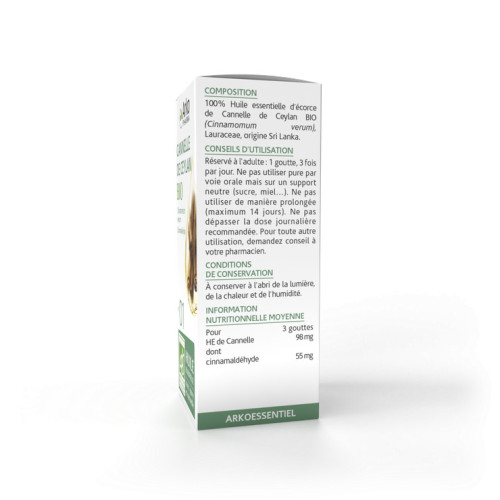 Arkopharma Huile Essentielle Cannelle Ceylan 5ml - Boost Immunité