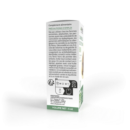 Arkopharma Huile Essentielle Cannelle Ceylan 5ml - Boost Immunité