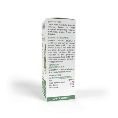 ARKOPHARMA Huile Essentielle Thym 5ml - Booste Défenses Naturelles