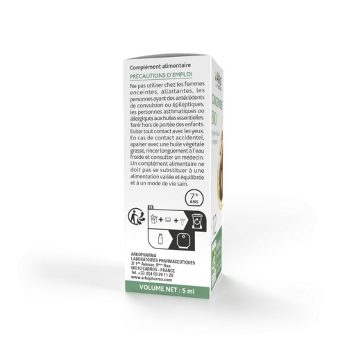 Arkopharma Huile Essentielle Gingembre 5ml - Aphrodisiaque et Tonique