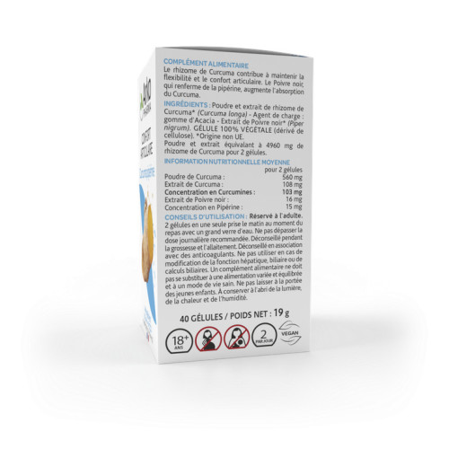 Arkopharma Arkogélules Curcuma Pipérine Bio 40 Gélules