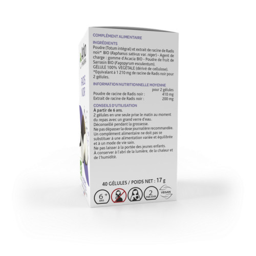 Arkopharma Arkogélules Radis Noir Bio 40 Gélules