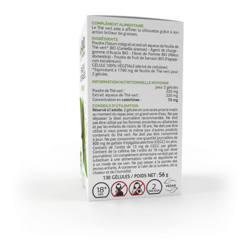 Arkopharma Thé Vert Bio 130 Gélules - Affine silhouette