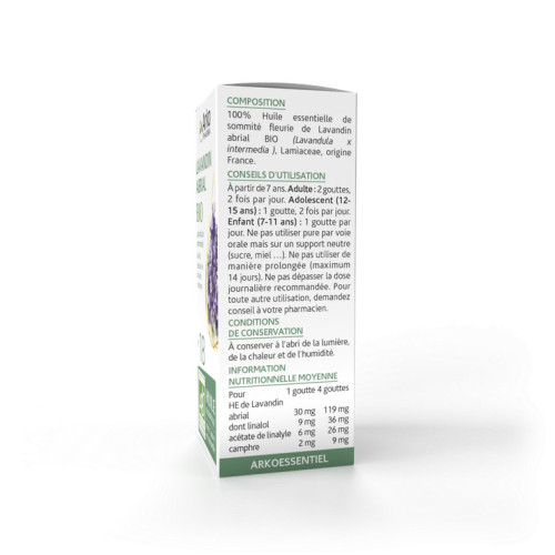 ARKOPHARMA Huile Essentielle Lavandin Abrial 10ml - Apaisante