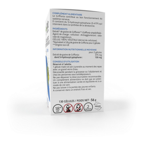 ARKOPHARMA Arkogélules Griffonia 130 Gélules - Soutien Système Nerveux