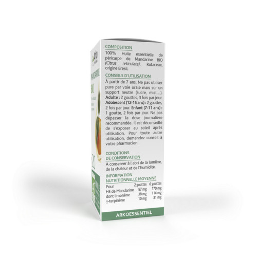 ARKOPHARMA Huile Essentielle Mandarine 10ml - Calmante Digestive
