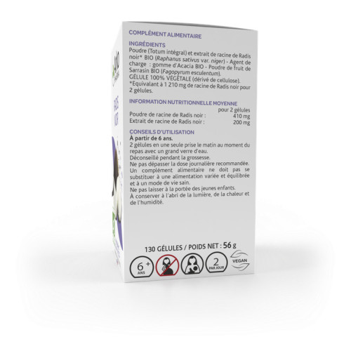 Arkopharma Radis Noir Bio 130 Gélules - Bien-être Digestif