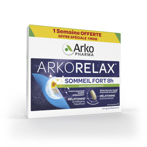 Arkopharma Arkorelax Sommeil Fort 30cp - Détente et Sommeil