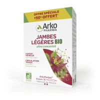 Arkopharma Jambes Légères Bio 30 Ampoules - Confort Estival Optimal
