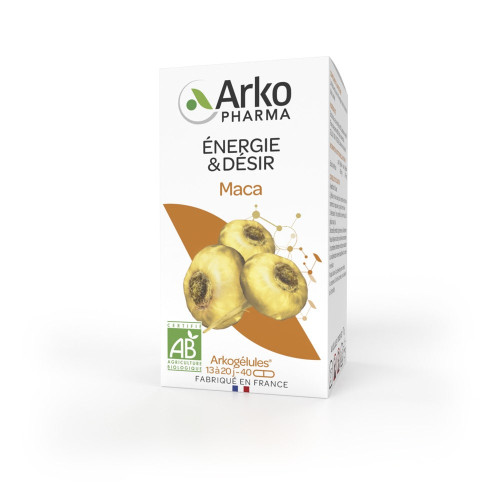 Arkogélules Maca Bio 40 - Booste Vigueur et Performances