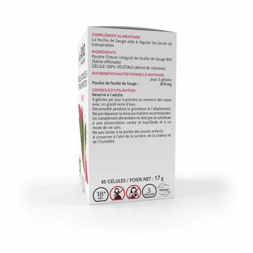 Arkopharma Arkogélules Sauge Bio 45 - Digestion et Ménopause