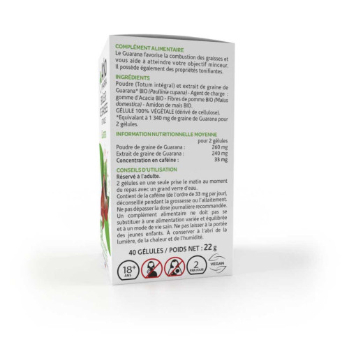 Arkopharma Arkogélules Guarana Bio 40 Gélules - Boost Energie