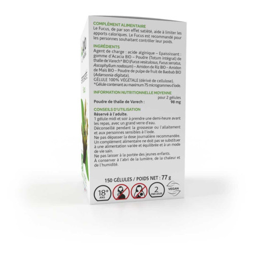 Arkopharma Arkogélules Fucus 150 Gélules - Satiété et Minceur