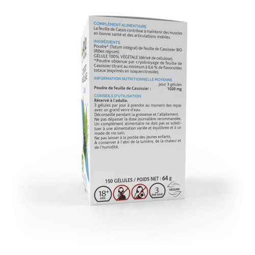 Arkopharma Arkogélules Cassis Bio 150 - Souplesse Articulaire