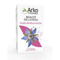 Arkopharma Huile de Bourrache Bio 180 Capsules - Beauté Peau Élastique