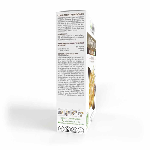 Arko Royal Bio 2500mg - 20 Ampoules pour Longévité