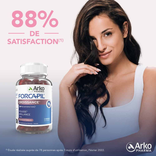 ARKOPHARMA Forcapil 60 Gummies - Croissance Cheveux Ongles Brillants