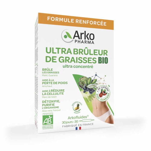 Arkopharma Arkofluide Bio Brûleur Graisses 30 Ampoules - Perte Poids