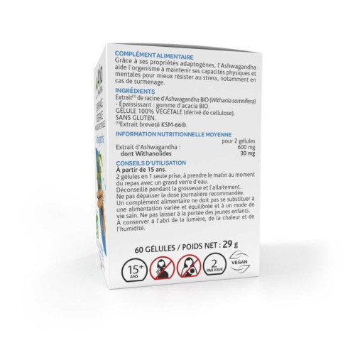 Arkopharma Arkogélules Ashwagandha 60 - Boost Mental et Physique