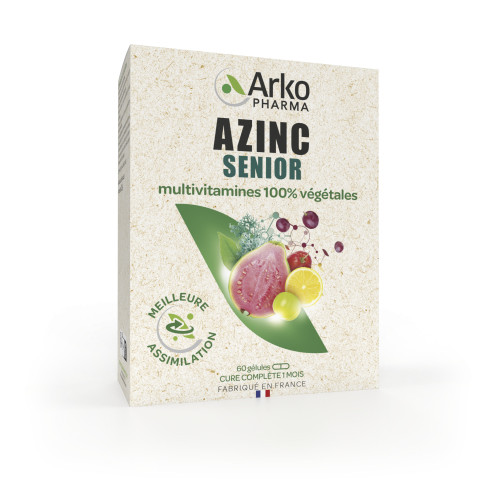 Azinc Senior 60 Gélules Arkopharma - Vitalité et Défenses Immunitaires