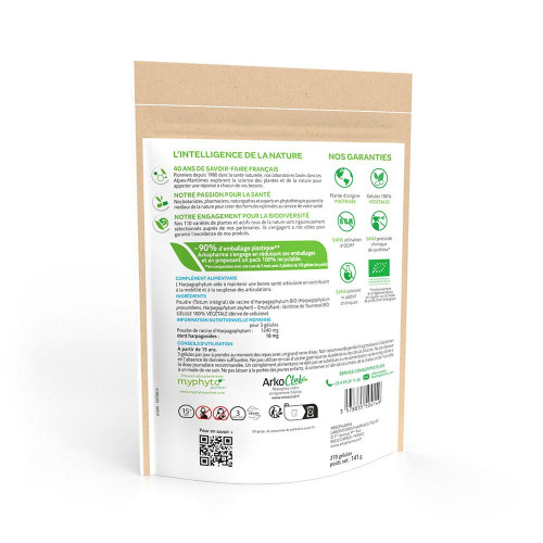 ARKOPHARMA Harpagophytum Bio 270 Gélules pour Articulations Souples