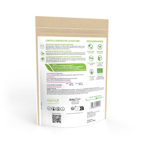 Arkopharma Levure De Bière Bio 270 Gélules - Beauté Cheveux Ongles