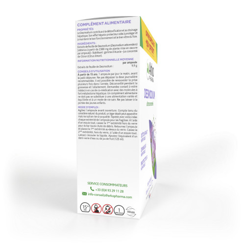 ARKOFLUIDES Desmodium 2300 mg ultra concentré 20 ampoules + 10 ampoules offertes