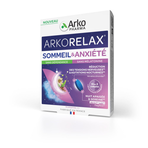 Arkopharma Arkorelax Sommeil Anxiété 15 comprimés Sommeil paisible