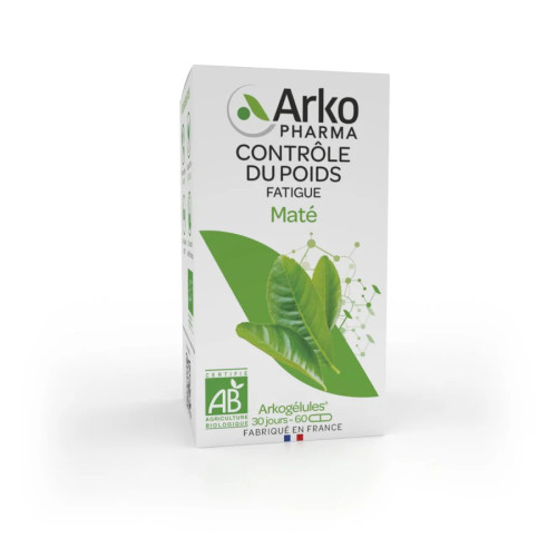 Arkopharma Arkogélules Maté Bio 60 Gélules Perte de Poids Énergie