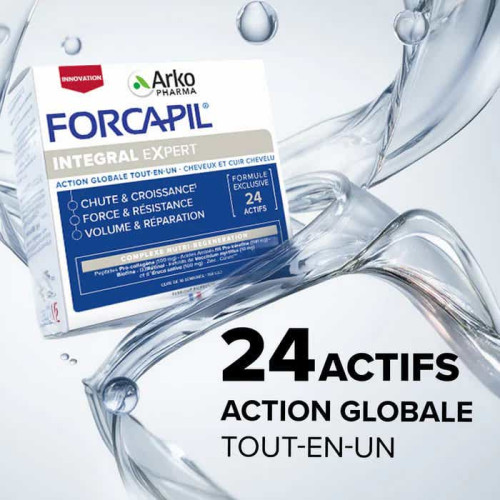 FORCAPIL EXPERT : Gélules anti-chute cheveux, 24 actifs, 168 gélules