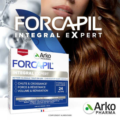 FORCAPIL EXPERT : Gélules anti-chute cheveux, 24 actifs, 168 gélules