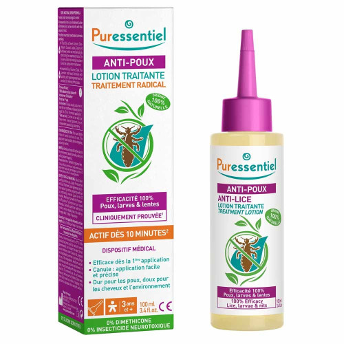 Puressentiel Lotion Anti-Poux 100mL - Elimination radicale en 10 min