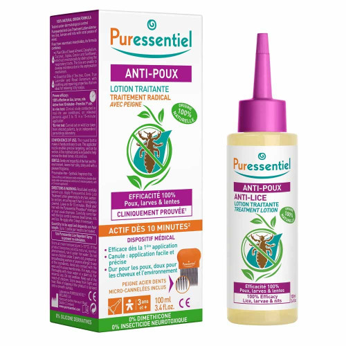 Puressentiel Lotion Anti-Poux 100mL - Elimination rapide et sûre