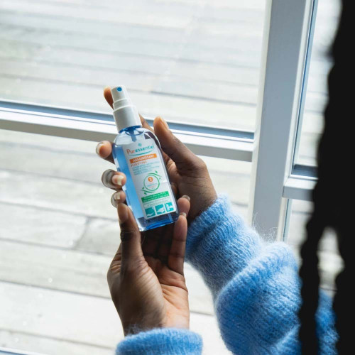 Puressentiel Spray Antibactérien 80mL - Aux 3 Huiles Essentielles