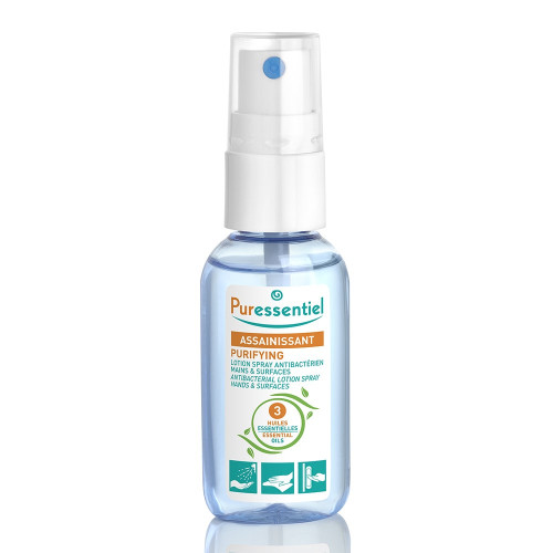 Puressentiel Spray Antibactérien 25mL - Aux 3 Huiles Essentielles