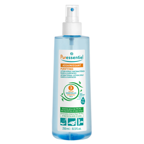 Puressentiel Spray Antibactérien 250mL - Aux 3 Huiles Essentielles