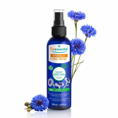 Puressentiel Hydrolat Bleuet Bio 200ml : Apaise Yeux Fatigués