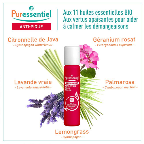 Puressentiel Anti-Pique Roller Bio 5ml - Apaisant Naturel