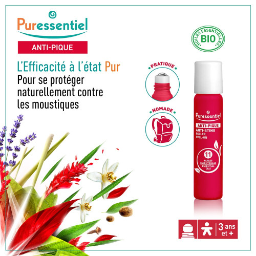 Puressentiel Anti-Pique Roller Bio 5ml - Apaisant Naturel