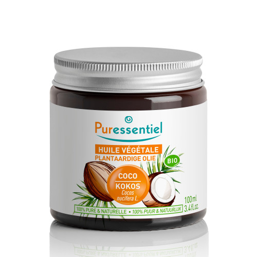 Puressentiel Huile Coco Bio 100ml - Nourrit et Répare Peau et Cheveux