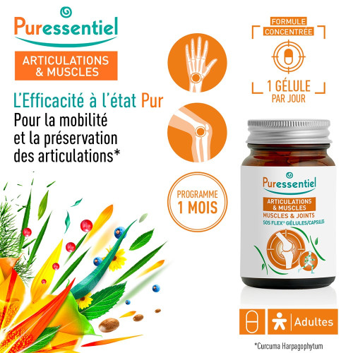 Puressentiel SOS Flex 30 Gélules - Confort Articulaire sur