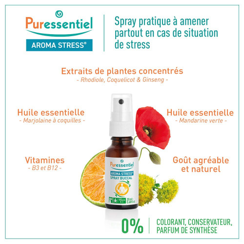 Puressentiel Aroma Stress Spray 20ml - Gestion du stress naturelle