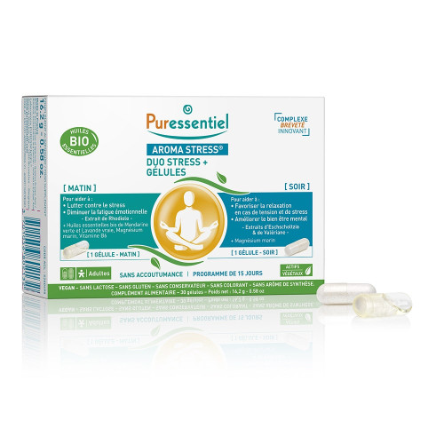 Puressentiel Aroma Stress Duo 30 gélules - Anti-stress et Relaxation