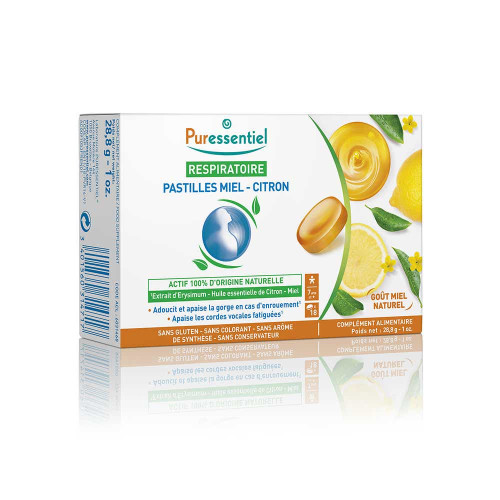 Puressentiel Pastilles Respiratoire Miel-Citron 20pcs - Apaisant