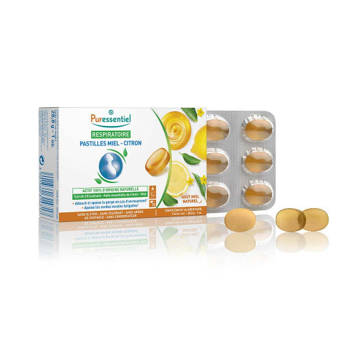 Puressentiel Pastilles Respiratoire Miel-Citron 20pcs - Apaisant