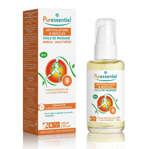 Huile Massage Bio Puressentiel 100ml - Soulage Courbatures