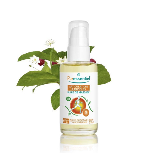 Huile Massage Bio Puressentiel 100ml - Soulage Courbatures